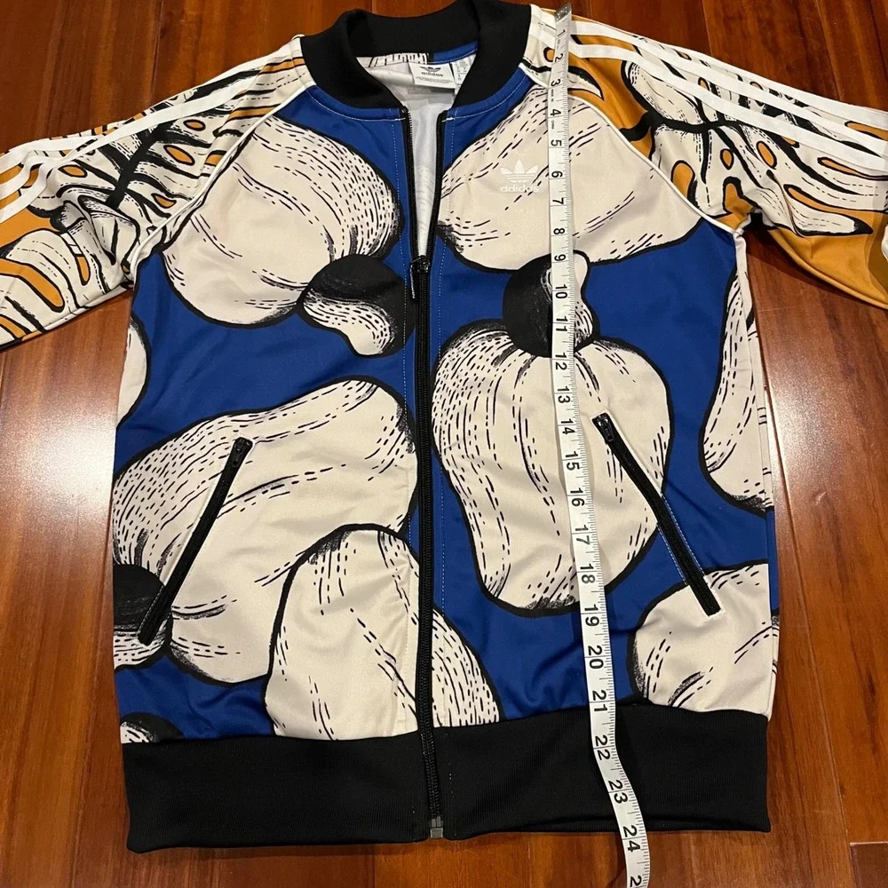Adidas Farm Rio Jacket Track Athletic Active Blue Palm Leaf Fruit Collab Size XS